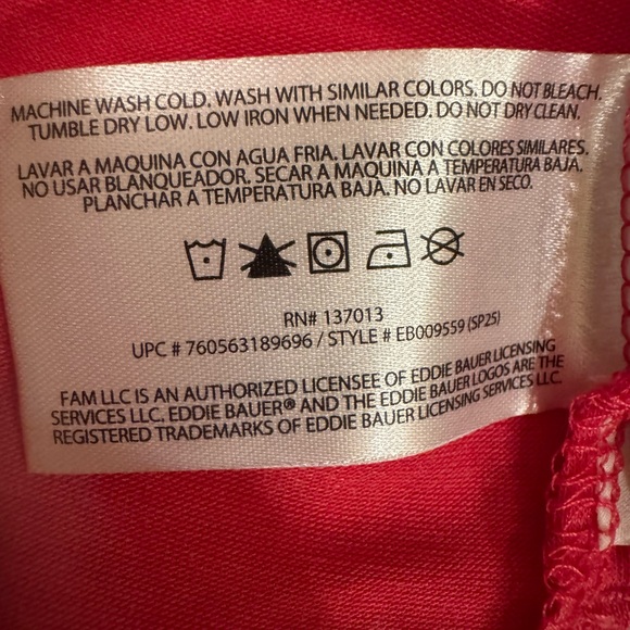 NWT 2 Eddie Bauer Bright Red and Classic White Tees Women Size Medium - Picture 6 of 8